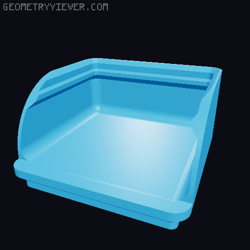 Gridfinity rouded bins collection all sizes 3D model thumbnail
