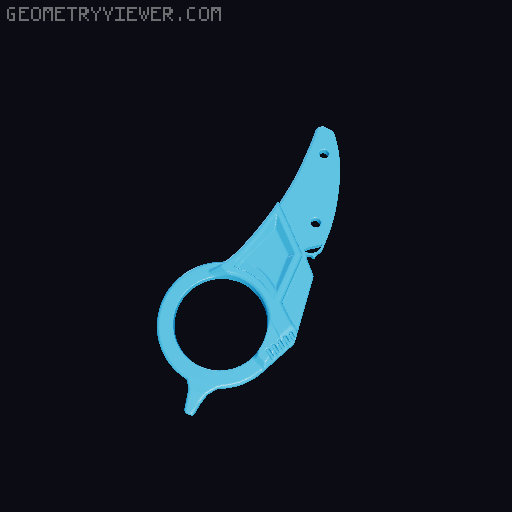 Clicky Foldable Karambit utility knife 3D model thumbnail