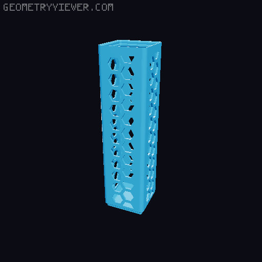 Gridfinity Hex Bins Light (rotated grid) all sizes 3D model thumbnail