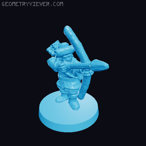Lake-Town Militia Archers 10mm Scale 3D model thumbnail