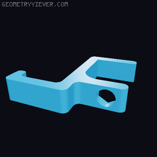 Screwable headset holder for thick tables 3D model thumbnail