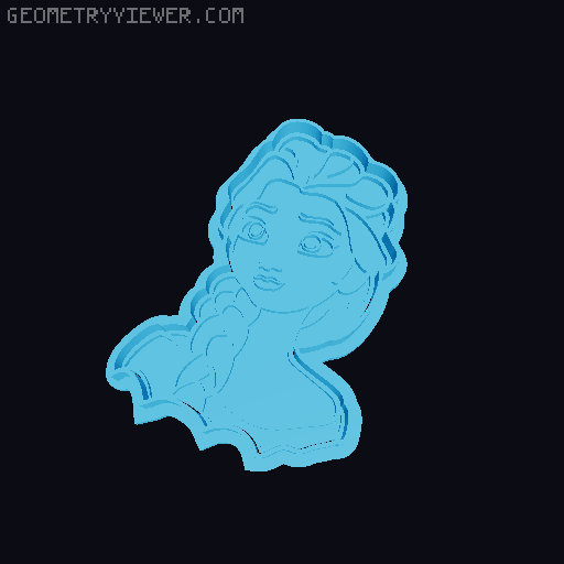 Frozen cookie cutters 3D model thumbnail