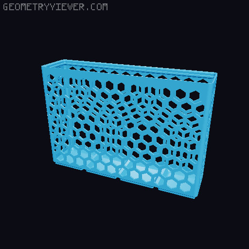 Gridfinity Hex Bins Light all sizes 3D model thumbnail