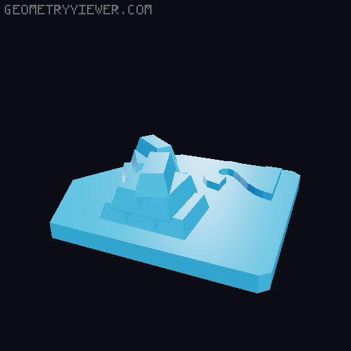 Catan Tiles grain/Dessert and harbor pieces 3D model thumbnail