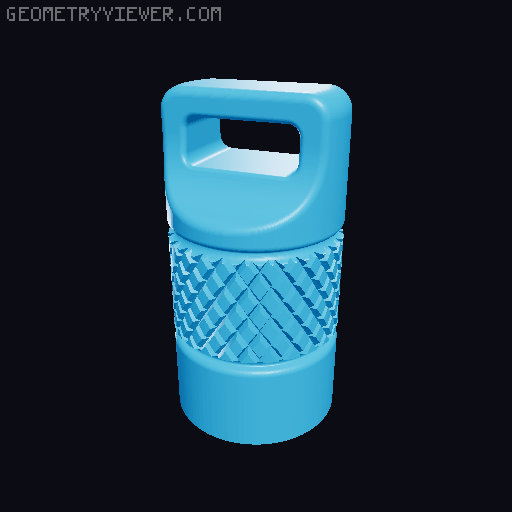 Travel case for toothpick and cotton buds 3D model thumbnail