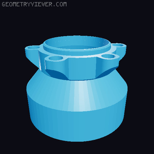2-1/2" - 63mm / 64mm Magnetic Dust Collection Connectors / Fittings 3D model thumbnail