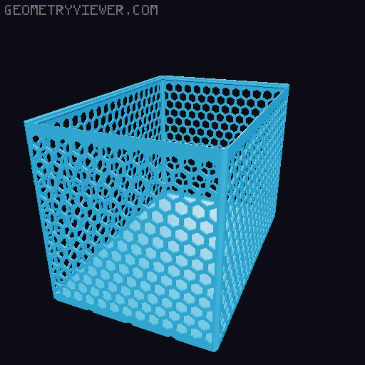 Gridfinity Hex Bins all sizes 3D model thumbnail