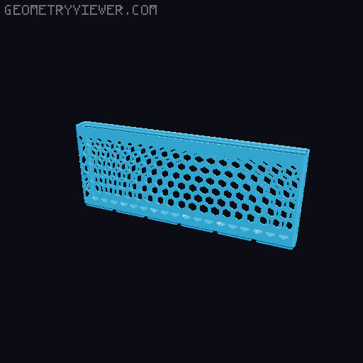 Gridfinity Hex Bins Light all sizes 3D model thumbnail