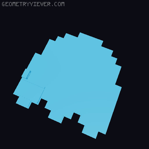 Pac Man ghosts with batteries 3D model thumbnail