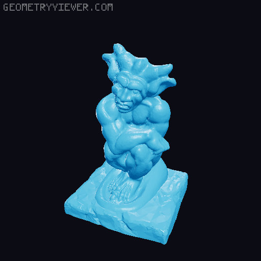 Gargoyle Fence Post Toppers 3D model thumbnail