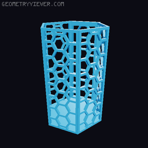 HSW hexagonal baskets v2 with full bottom 3D model thumbnail
