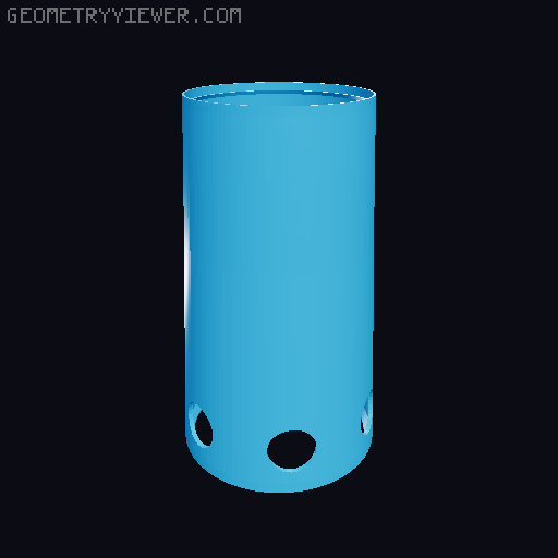 Printable 8 inch Djembe Shell [Openscad] 3D model thumbnail
