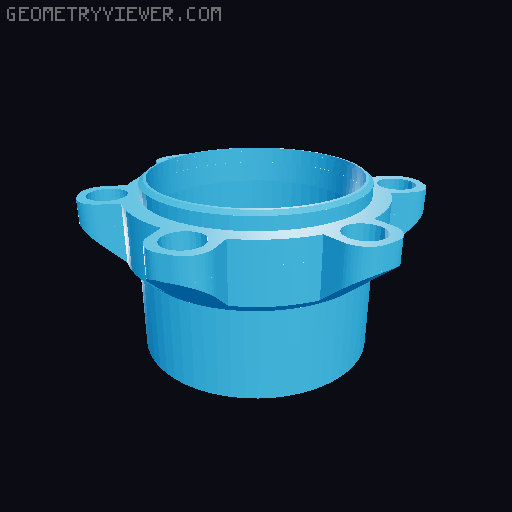 2-1/2" - 63mm / 64mm Magnetic Dust Collection Connectors / Fittings 3D model thumbnail