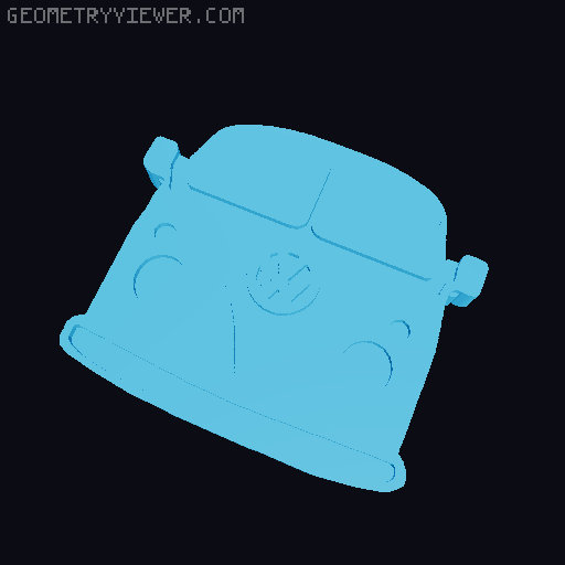 VW Bus Toilet Paper Holder 3D model thumbnail