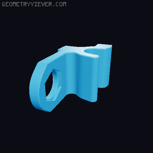 Narrow Base & thick tablet clamp, compatible with "Universal Tablet  Holder" by Bananenminister 3D model thumbnail