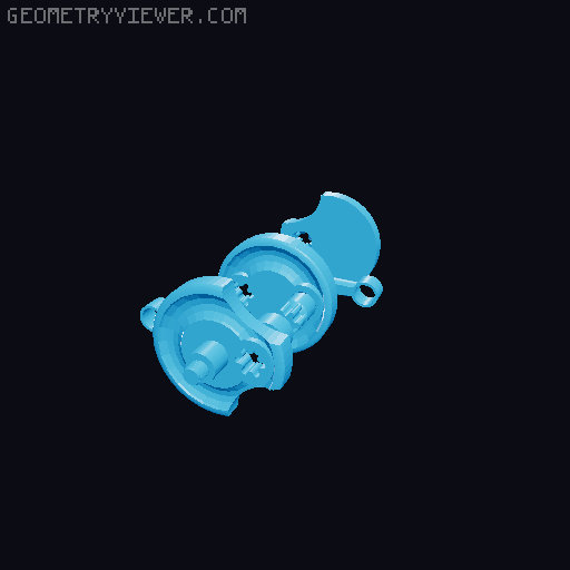 4 Stroke Flathead Boxer Engine 3D model thumbnail