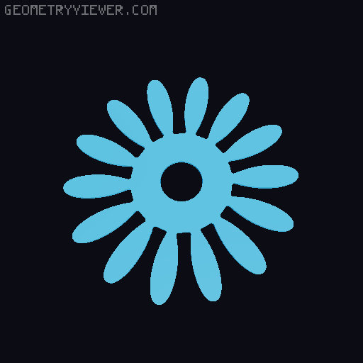 Earring Sunflower Girasol Maravilla Flor 3D model thumbnail