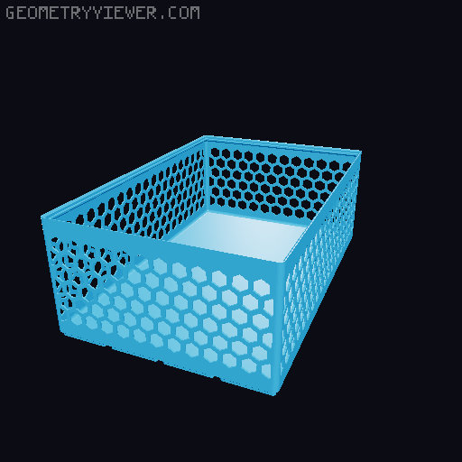 Gridfinity Hex Bins all sizes 3D model thumbnail