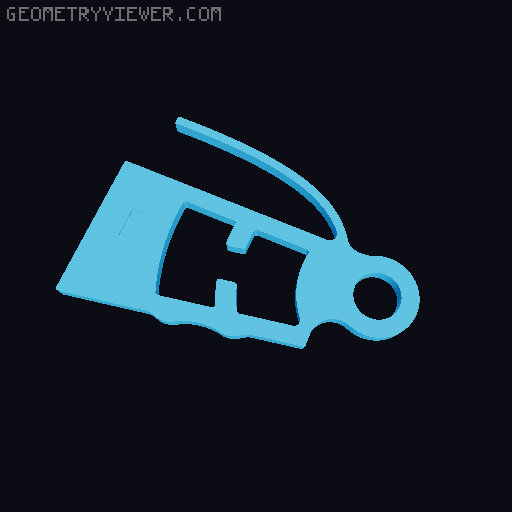 Mini Vault with Lever Tumbler Lock 3D model thumbnail