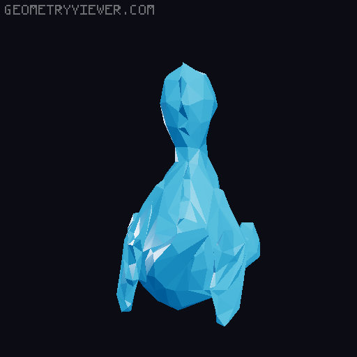 Cute dragon low poly 3D model thumbnail