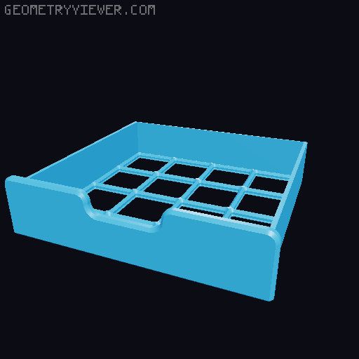 Gridfinity Drawer for Raz's Desk Organizer 3D model thumbnail
