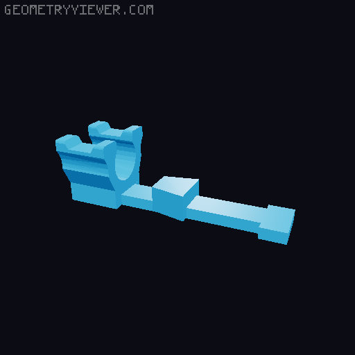 RJ45 Ethernet Cable Clip Repair 3D model thumbnail