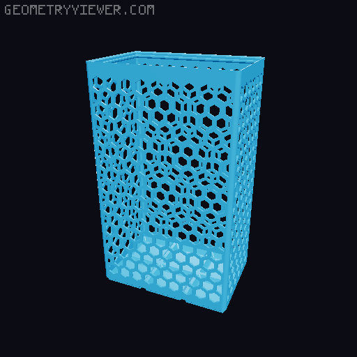 Gridfinity Hex Bins Light all sizes 3D model thumbnail