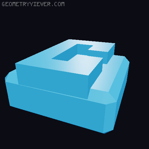 PrintABlok:WritersBloks interlocking letter blocks 3D model thumbnail