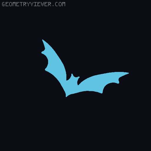 Vintage Halloween Bat Wall Decor 3D model thumbnail