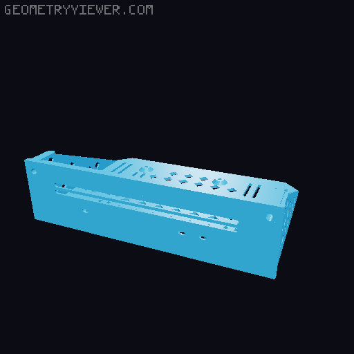 1U Rack HDHomerun Tray 3D model thumbnail