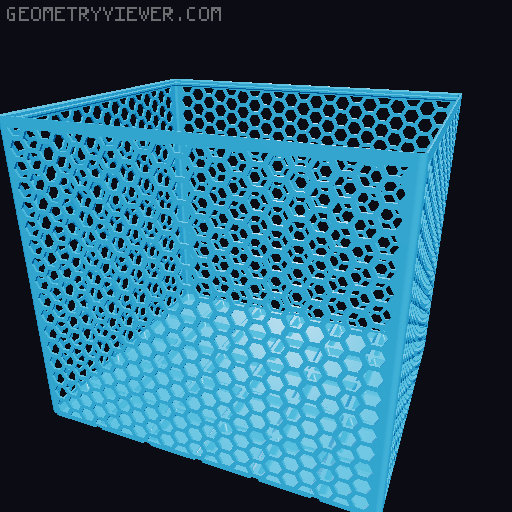 Gridfinity Hex Bins Light (rotated grid) all sizes 3D model thumbnail