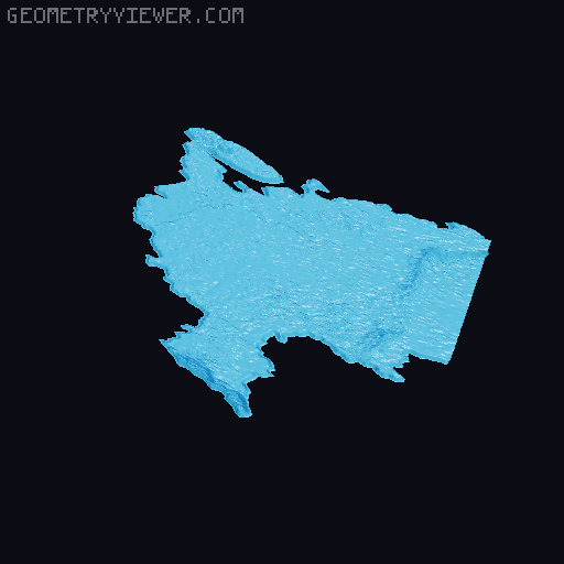 Topographic World Map 3D model thumbnail