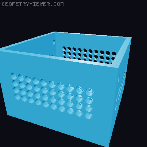 Aquarium pump intake filter box with 20mm fitting 3D model thumbnail