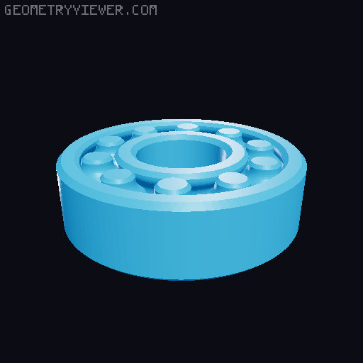 Print in place BALL bearings 3D model thumbnail