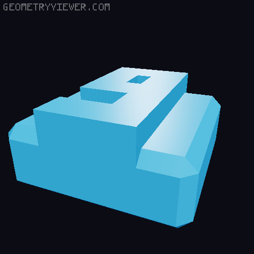 PrintABlok:WritersBloks interlocking letter blocks 3D model thumbnail