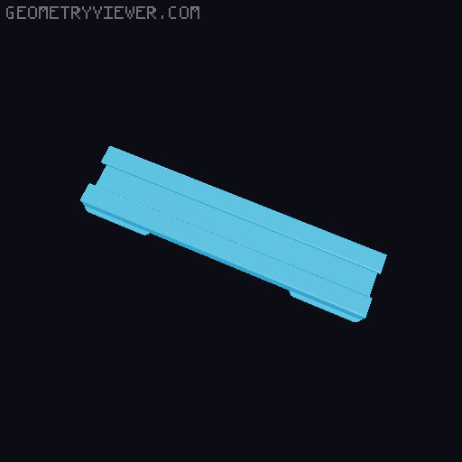 Easy Print Socket Rail System 3D model thumbnail