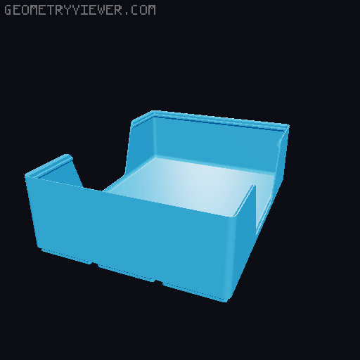 Gridfinity wall cutout collection 3D model thumbnail