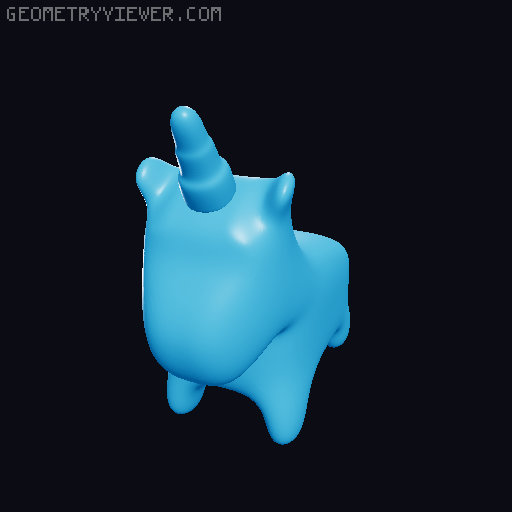 Unicorn 3D model thumbnail