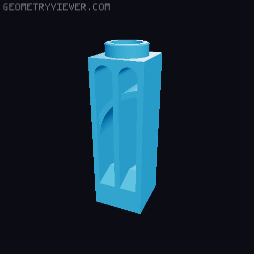 Exin Castillos. Ventanas doble arco 3D model thumbnail