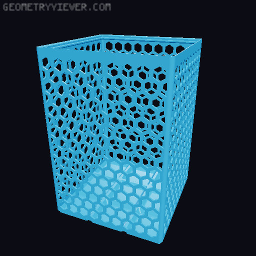 Gridfinity Hex Bins Light all sizes 3D model thumbnail