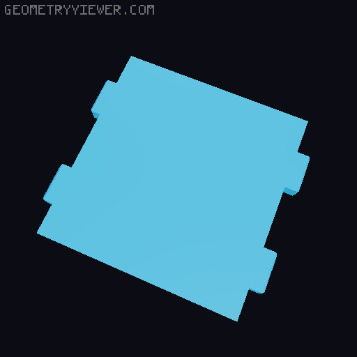 DDD Printable Wall Control System 3D model thumbnail
