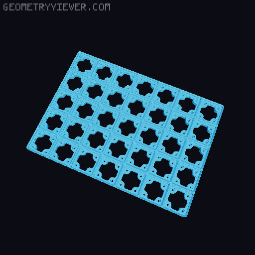 Gridfinity modular catch-all tray 3D model thumbnail