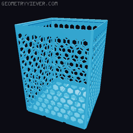 Gridfinity Hex Bins Light all sizes 3D model thumbnail