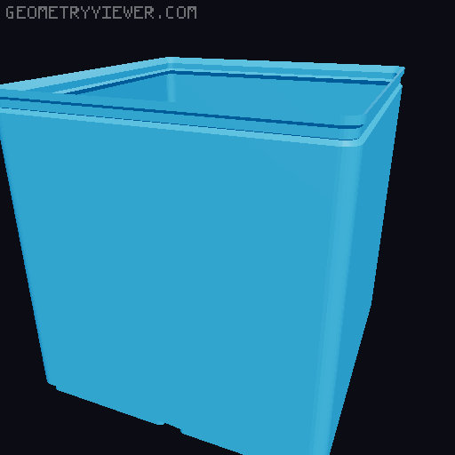 Gridfinity Box (Quick print, lite version, less filament!) 3D model thumbnail
