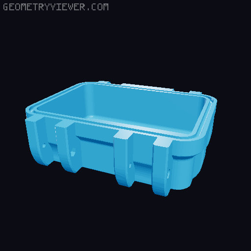 Audi Box. With Audi 1909 Logo. 3D model thumbnail