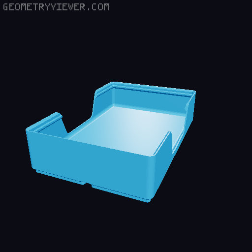 Gridfinity wall cutout collection 3D model thumbnail