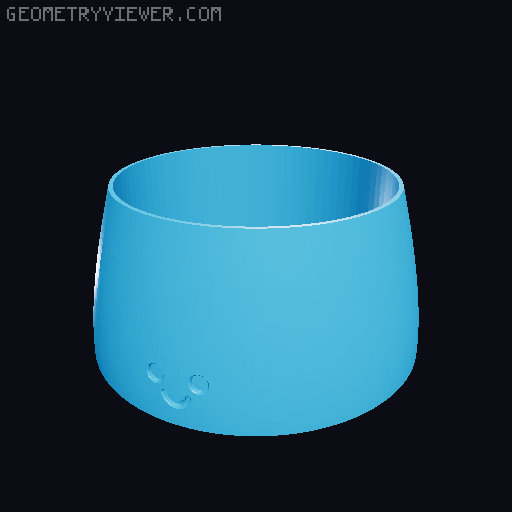 happy pot - 2 part planter (DWP_Remix) 3D model thumbnail