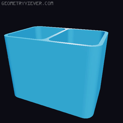 Bin for Ikea skadis - 564 models - hooks need support 3D model thumbnail