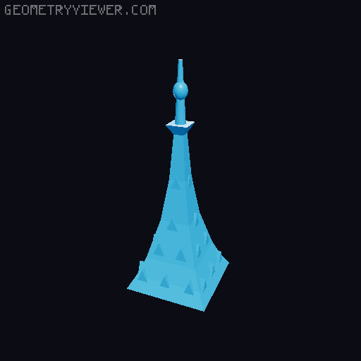 Big Ben (Elizabeth Tower) Multi-part Lamp 3D model thumbnail