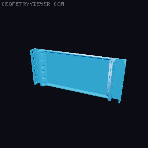 Modular 10 Inch Server Rack - Reworked 3D model thumbnail